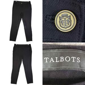 Talbots Pants Skinny Ankle Women’s Size 10 Black Stretch Equestrian Rayon